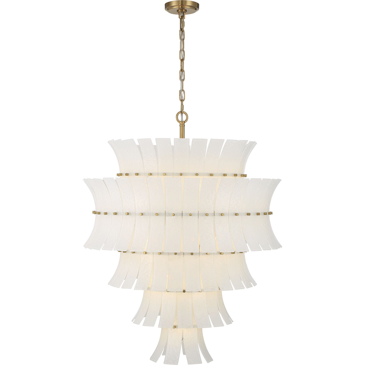 Abigail 21 Light 29.5 inch Aged Brass Chandelier Ceiling Light in White