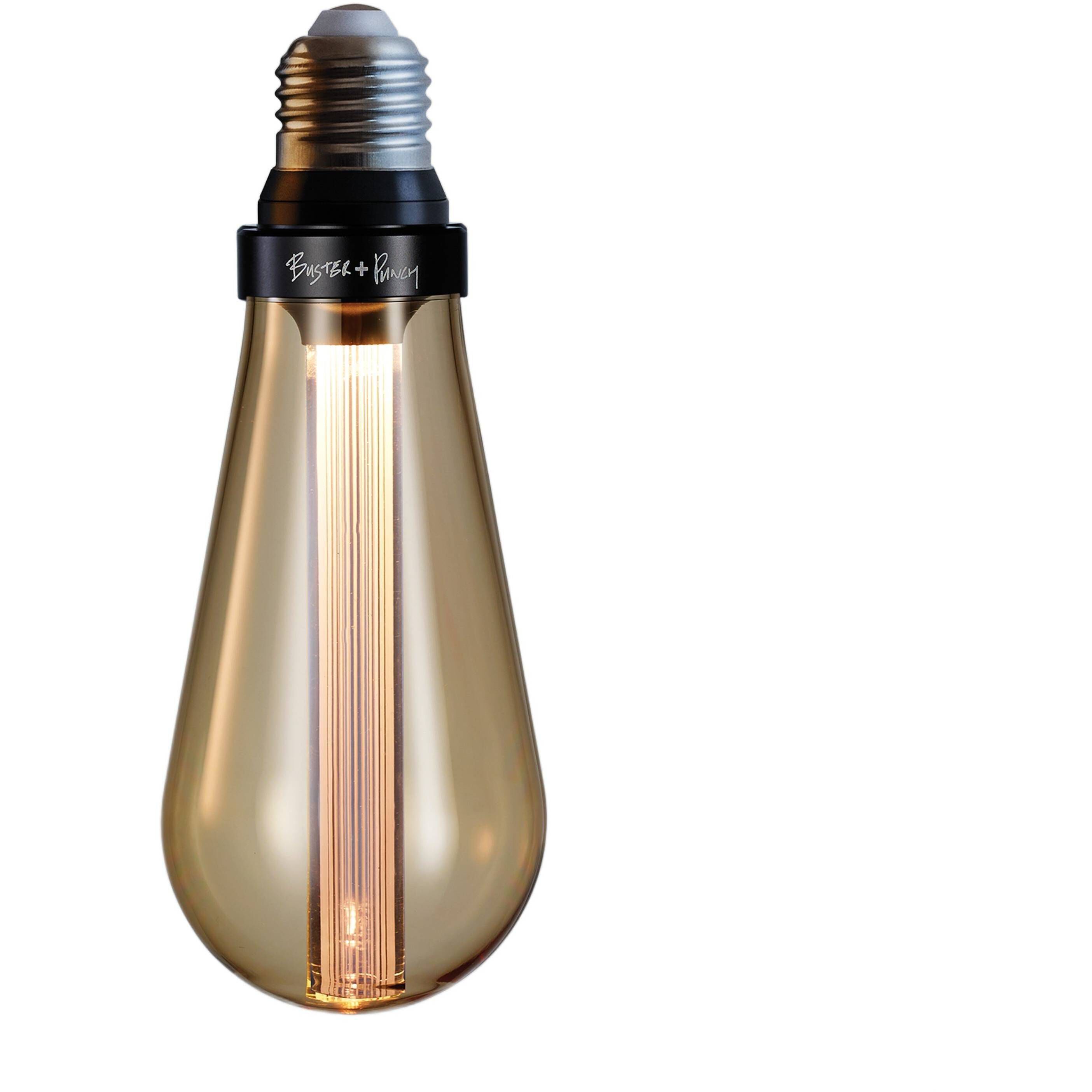 Buster LED E26 5.00 watt 120 2600K Light Bulb in Gold