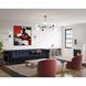 Haas 6 Light 50 inch Matte Black Chandelier Ceiling Light, Design Series