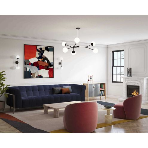 Haas 2 Light 5.87 inch Matte Black Wall Bracket Wall Light, Design Series