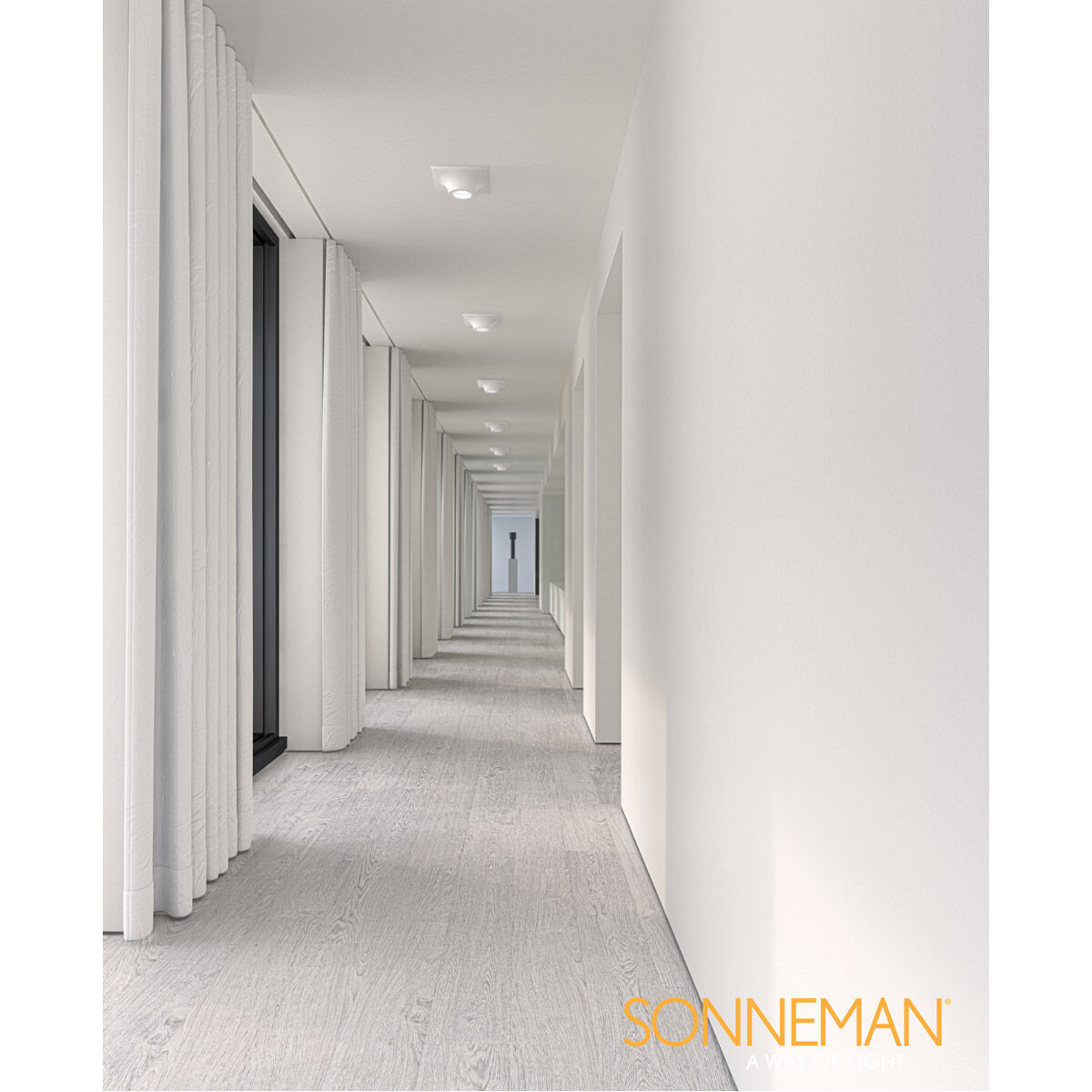 Zoom LED 6 inch Satin White Surface Mount Ceiling Light