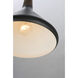 Nordic 1 Light 15.25 inch Walnut/Black Single Pendant Ceiling Light in Walnut and Black
