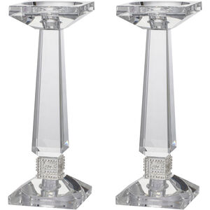 Crystal 12 X 4 inch Candle Holder, Set of 2