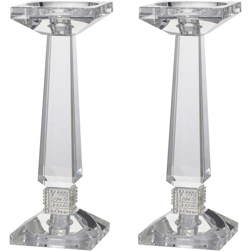 Crystal 12 X 3.5 inch Candle Holder, Set of 2