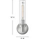 Vaughn 1 Light 5.25 inch Chrome Bath Sconce Wall Light