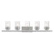 Harding 5 Light 43 inch Polished Chrome Bath Vanity Wall Light