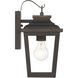 Great Outdoors Irvington Manor 1 Light 12 inch Chelesa Bronze Outdoor Wall Mount in Incandescent, Clear Glass