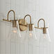 Mila 3 Light 24 inch Aged Brass Vanity Light Wall Light