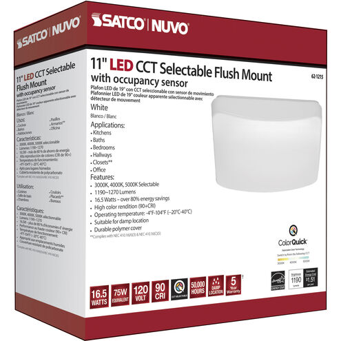 Cloud LED 11 inch White Flush Mount Ceiling Light