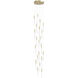 Main St. Snow LED 22 inch Brushed Brass Pendant Ceiling Light