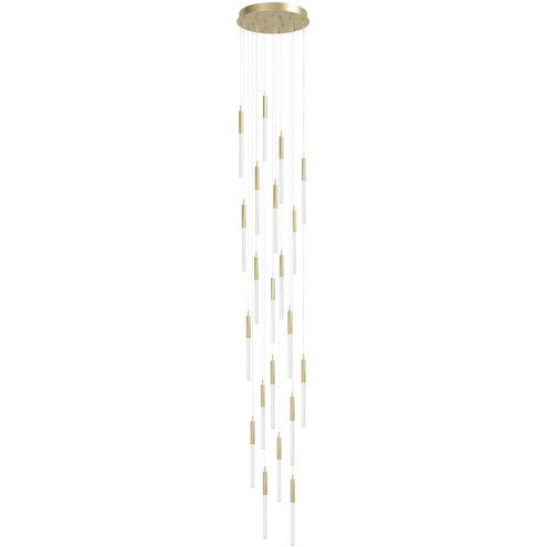 Main St. Snow LED 22 inch Brushed Brass Pendant Ceiling Light