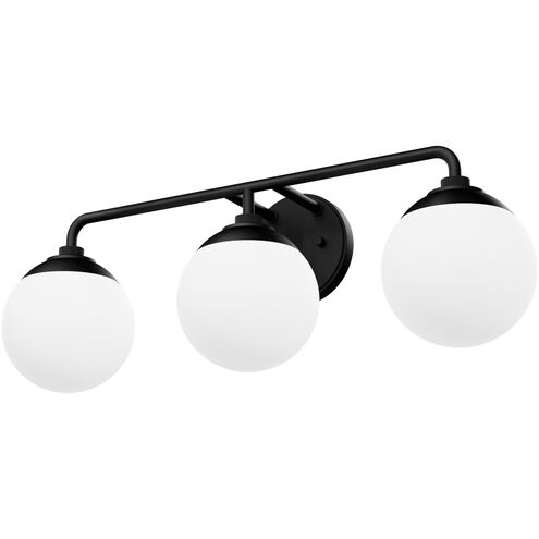 Hepburn 3 Light 25 inch Matte Black Vanity Light Wall Light