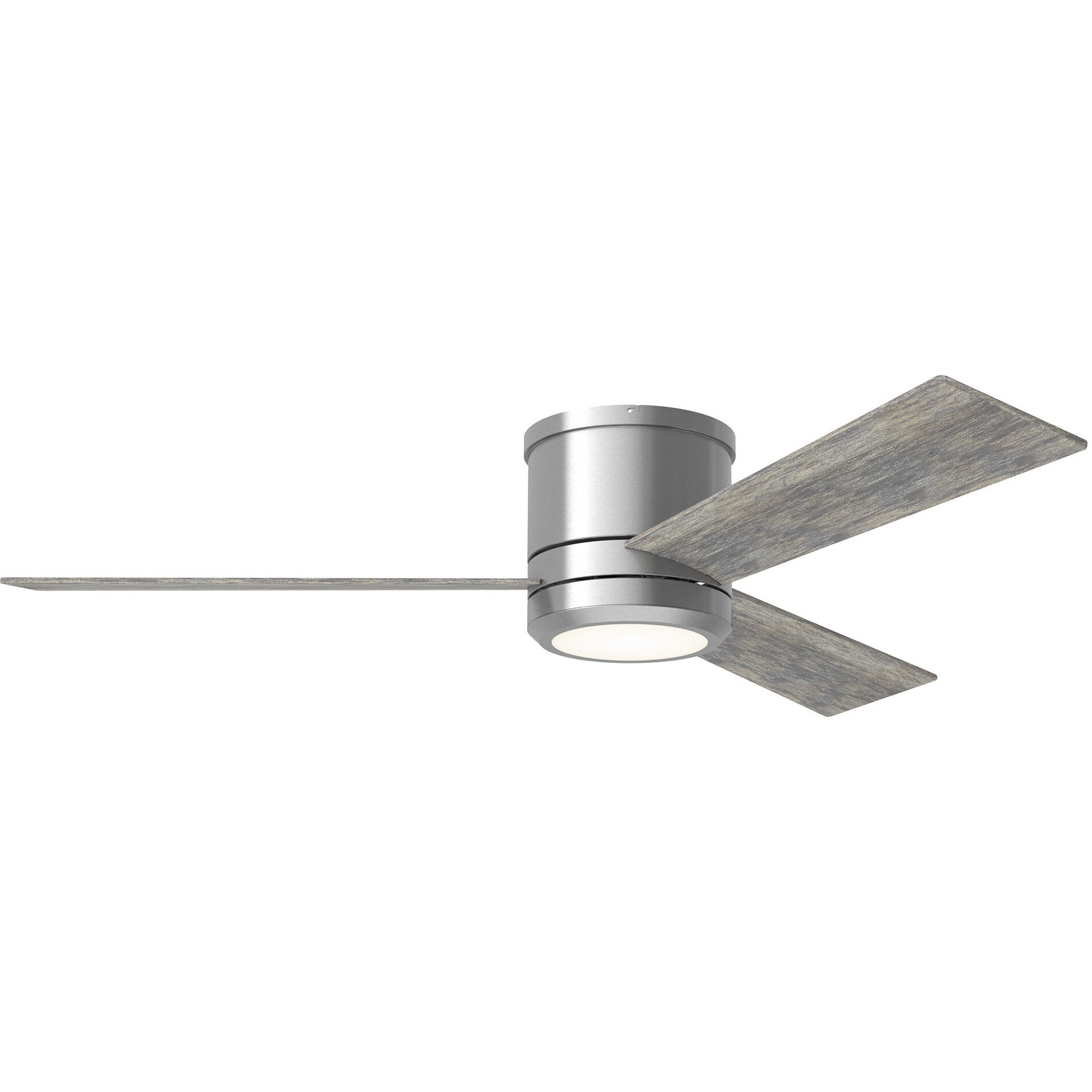 Clarity 56 56 inch Brushed Steel with Light Grey Weathered Oak Blades Ceiling Fan
