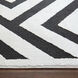 Optika 130 X 94 inch Black/White Rug in 8 x 11