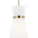 AERIN Clark 1 Light 9.75 inch Satin Brass Pendant Ceiling Light