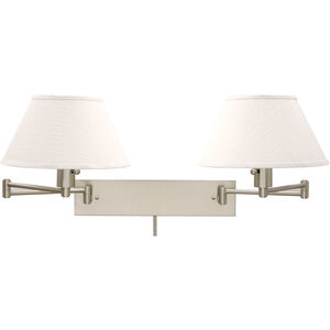 Home/Office 2 Light 12 inch Satin Nickel Wall Lamp Wall Light in 11