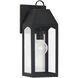 Burton 1 Light 17 inch Black Outdoor Wall Lantern