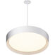 Echo LED 24 inch White Single Pendant Ceiling Light