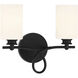 Woodbury 2 Light 14 inch Black Vanity Light Wall Light