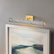 Coates 24 watt 26 inch Carrera Stone Finish and Brushed Brass Picture Light Wall Light