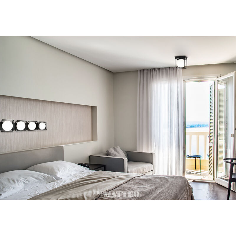 Squircle 4 Light 34.88 inch Black Wall Sconce Wall Light