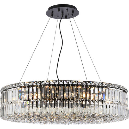 Maxime 18 Light 32 inch Black and Clear Chandelier Ceiling Light