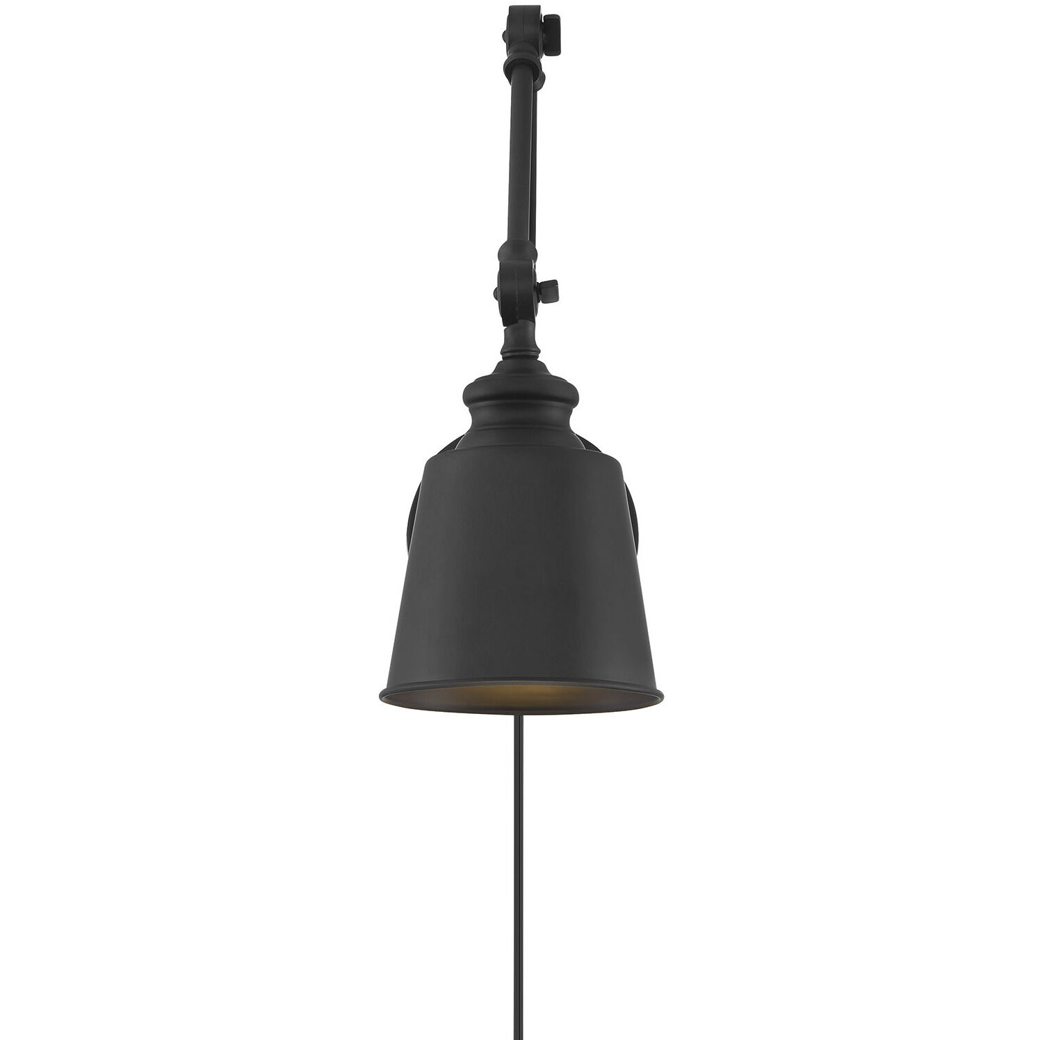 Farmhouse 60.00 watt Matte Black Adjustable Wall Sconce Wall Light