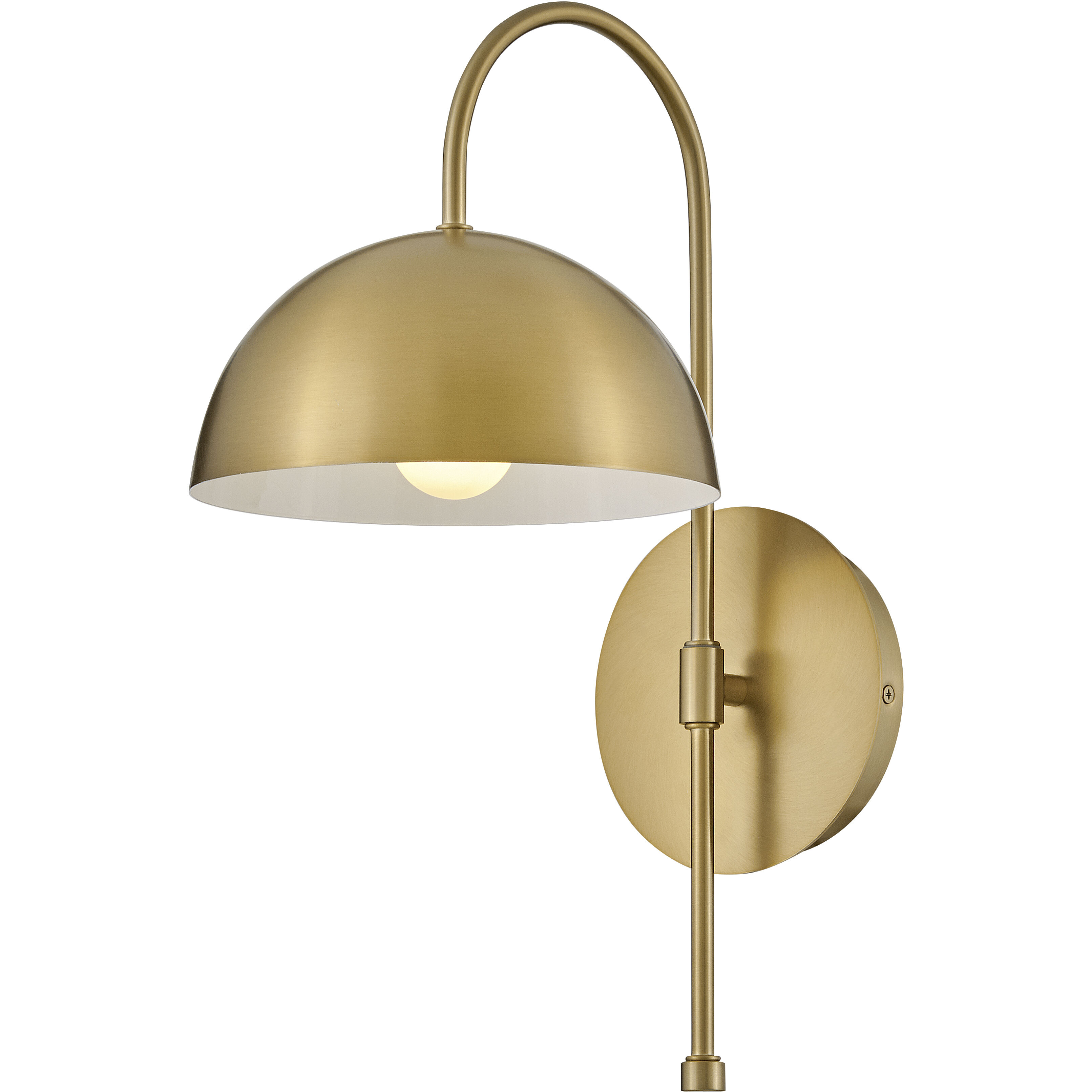 Lou LED 8 inch Lacquered Brass Sconce Wall Light