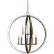 Constell 12 Light 36 inch Brushed Nickel with Matte Black Foyer Chandelier Ceiling Light