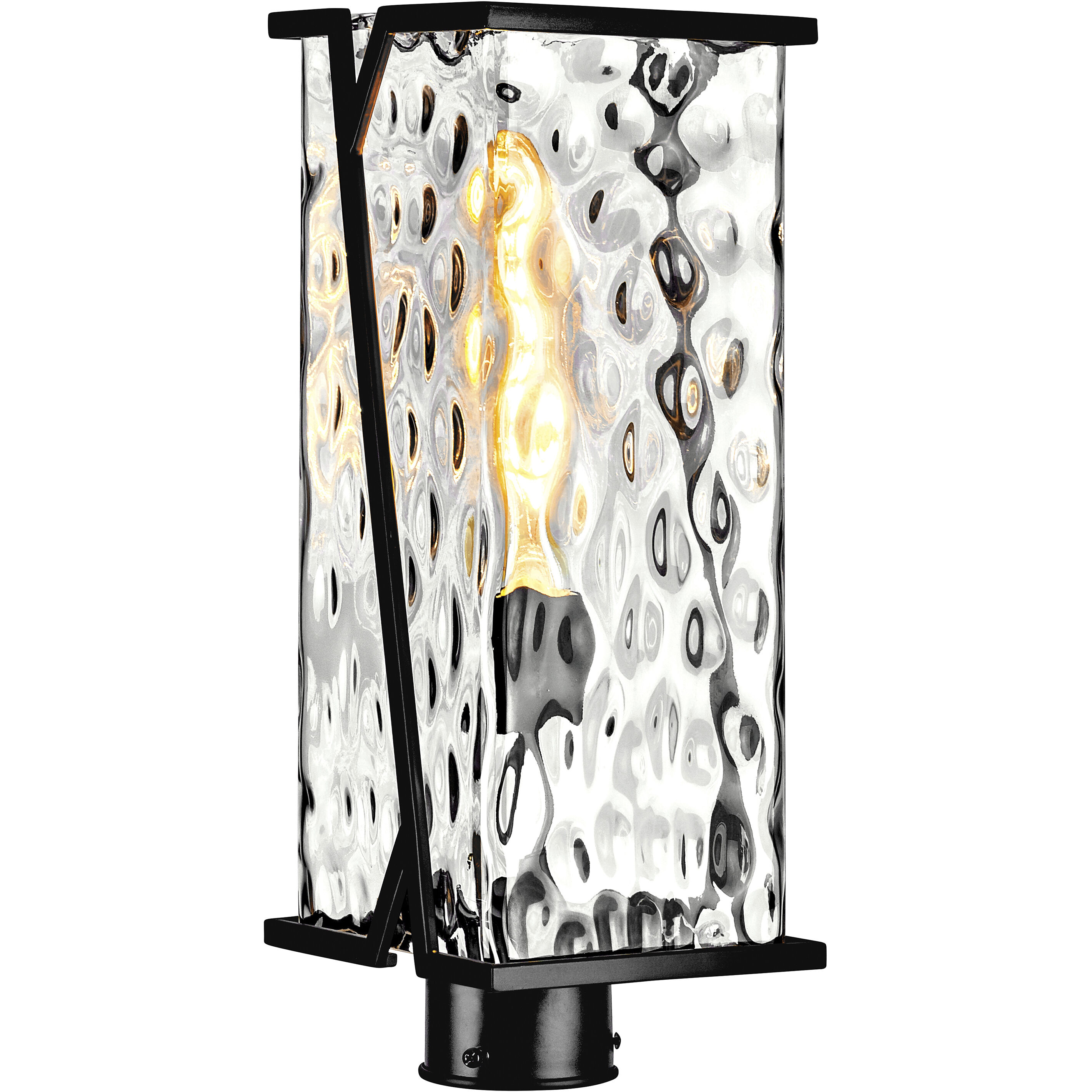 Waterfall 1 Light 18 inch Matte Black Outdoor Post Light