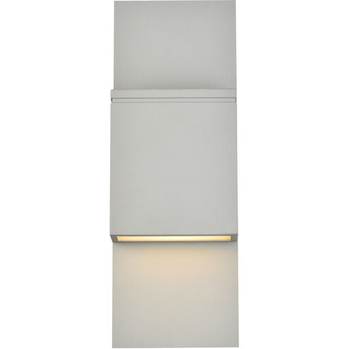 Raine 17 inch Silver Outdoor Wall Light