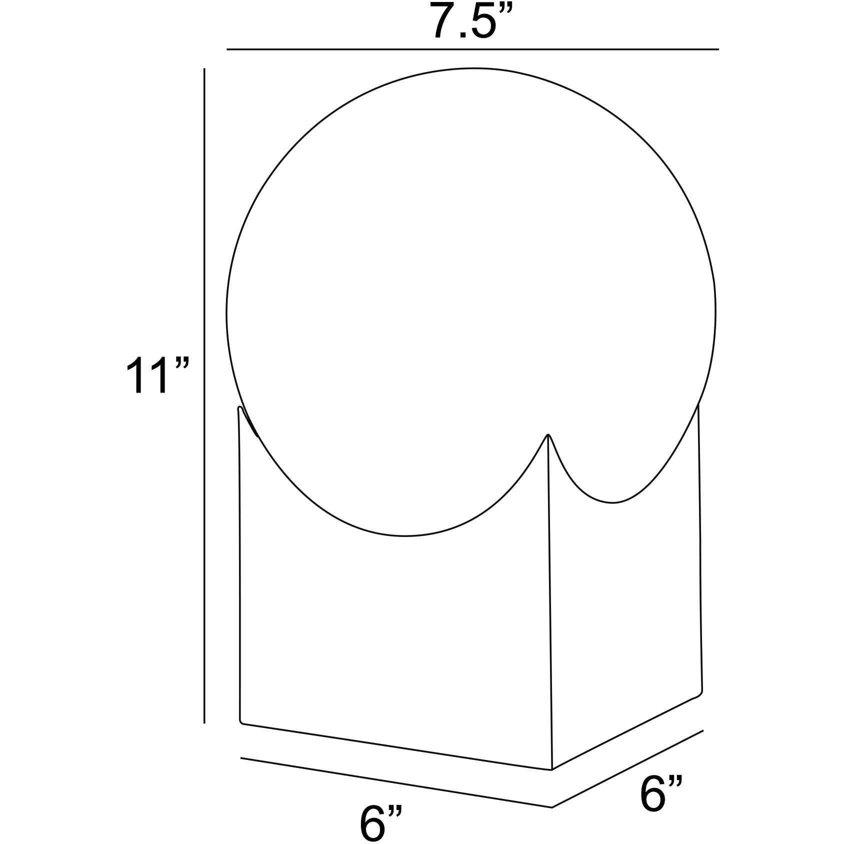 Oksena 11 inch 25.00 watt Black Accent Lamp Portable Light