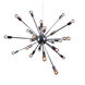 Canada 24 Light 34 inch Chrome Chandelier Ceiling Light, Chrome Arm Spike, Chrome Frame