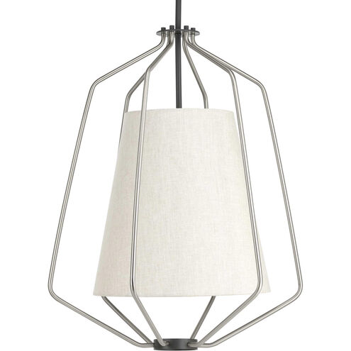 Hangar 1 Light 20 inch Brushed Nickel Pendant Ceiling Light, Design Series
