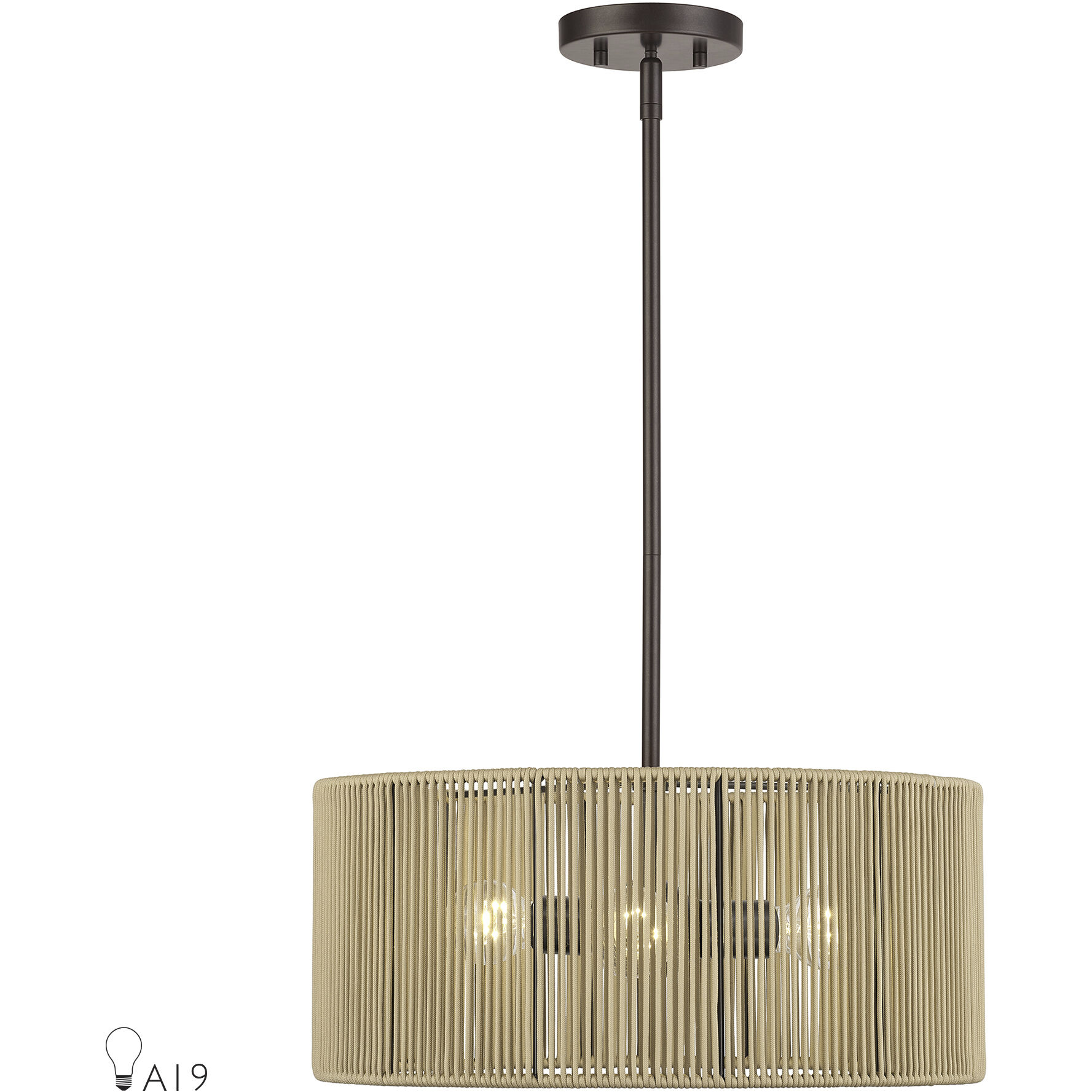 Acordia 3 Light 18 inch English Bronze Pendant Chandelier Ceiling Light