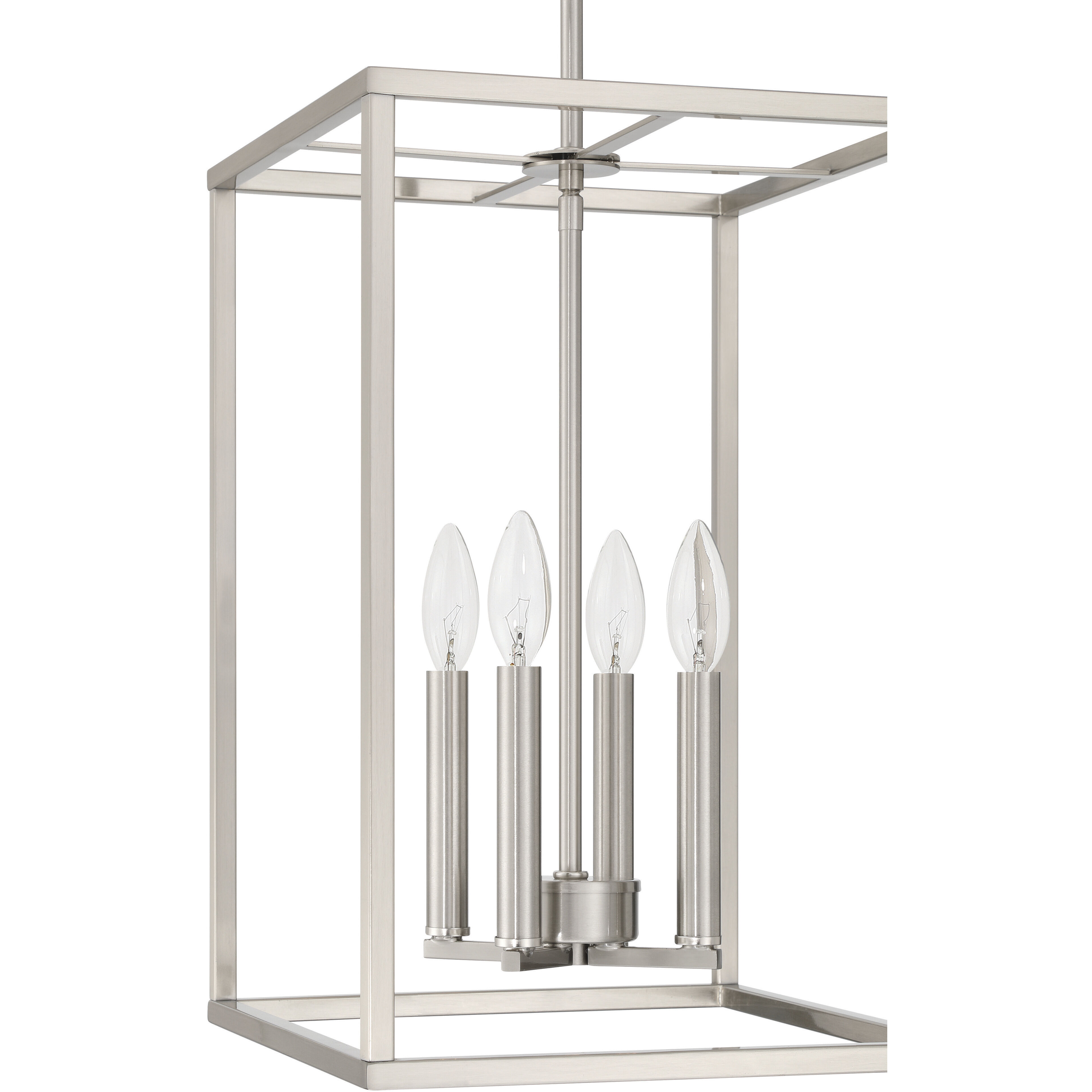 Signature 4 Light 12 inch Brushed Polished Nickel Foyer Light Ceiling Light