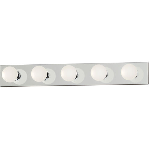 Essentials - 445x 5 Light 30 inch Polished Chrome Bath Light Wall Light