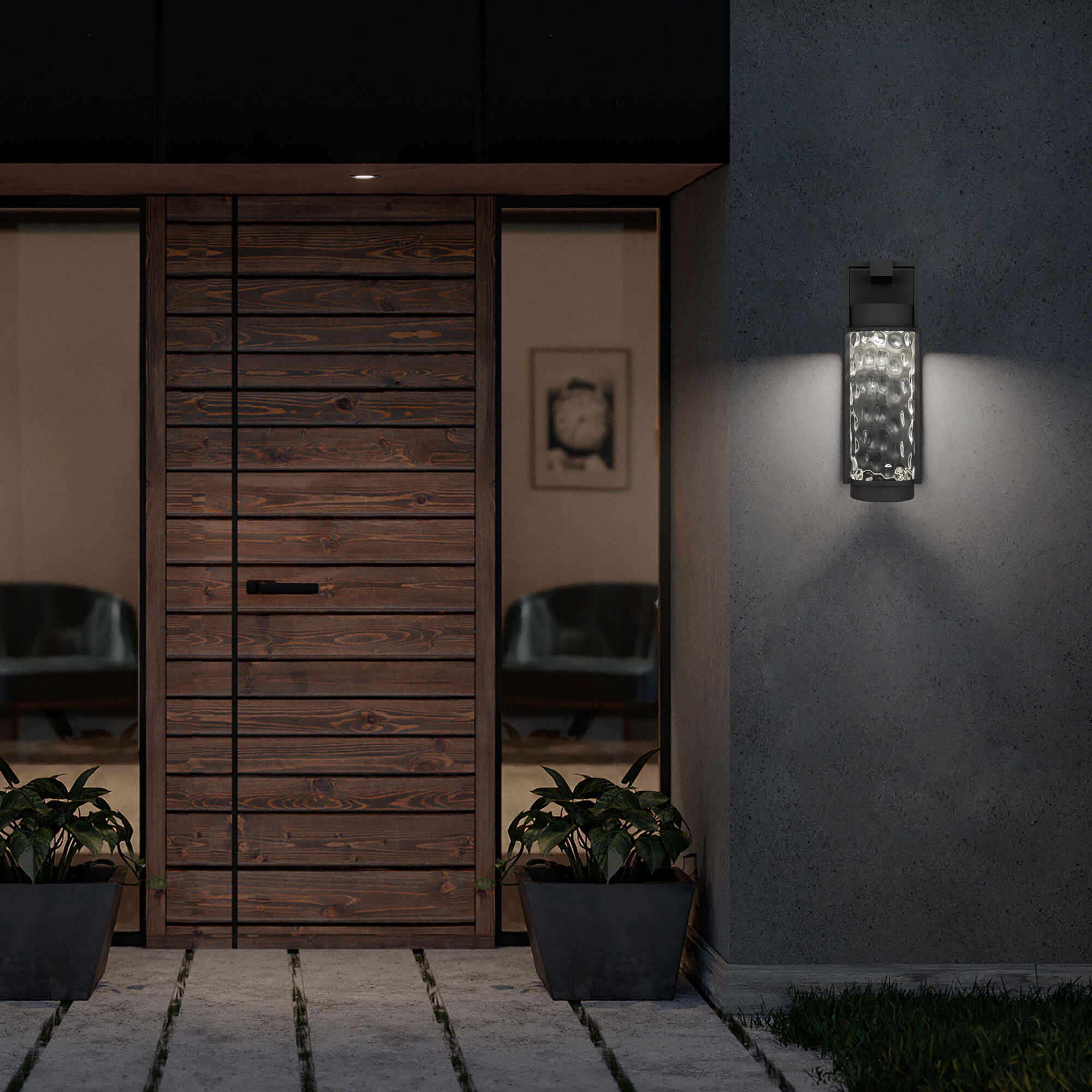 Winston LED 17 inch Sand Black Outdoor Wall Sconce