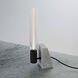 Stoned 16.73 inch 5.00 watt Polished White Marble Table Light Portable Light