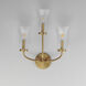 Camelot 3 Light 16.5 inch Natural Aged Brass Wall Sconce Wall Light