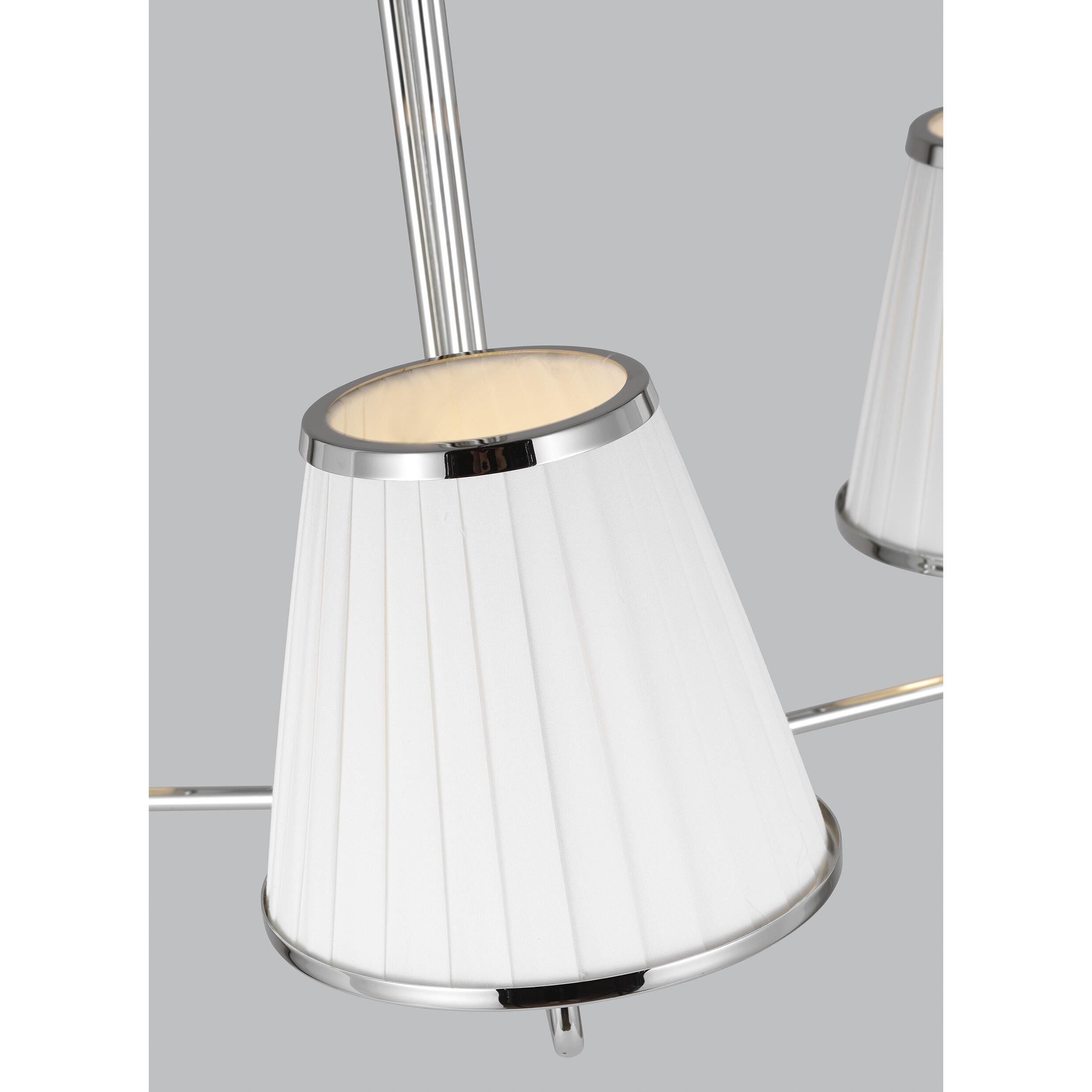 Esther 3 Light 26.5 inch Polished Nickel Chandelier Ceiling Light