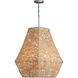 Finley 4 Light 19 inch Natural Jute and Grey Pendant Ceiling Light