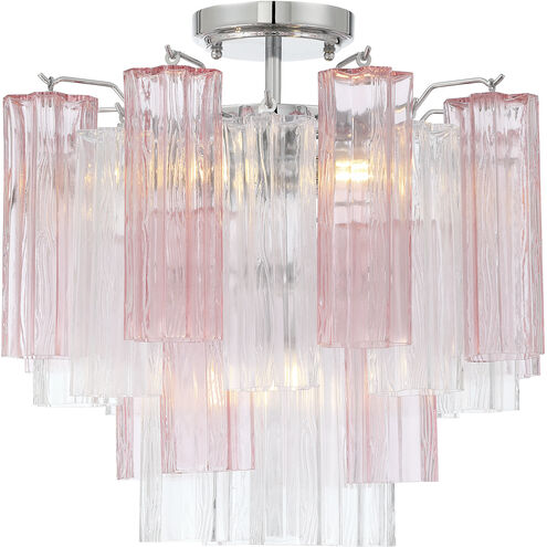 Addis 4 Light 17.75 inch Polished Chrome Semi Flush Mount Ceiling Light in Spring