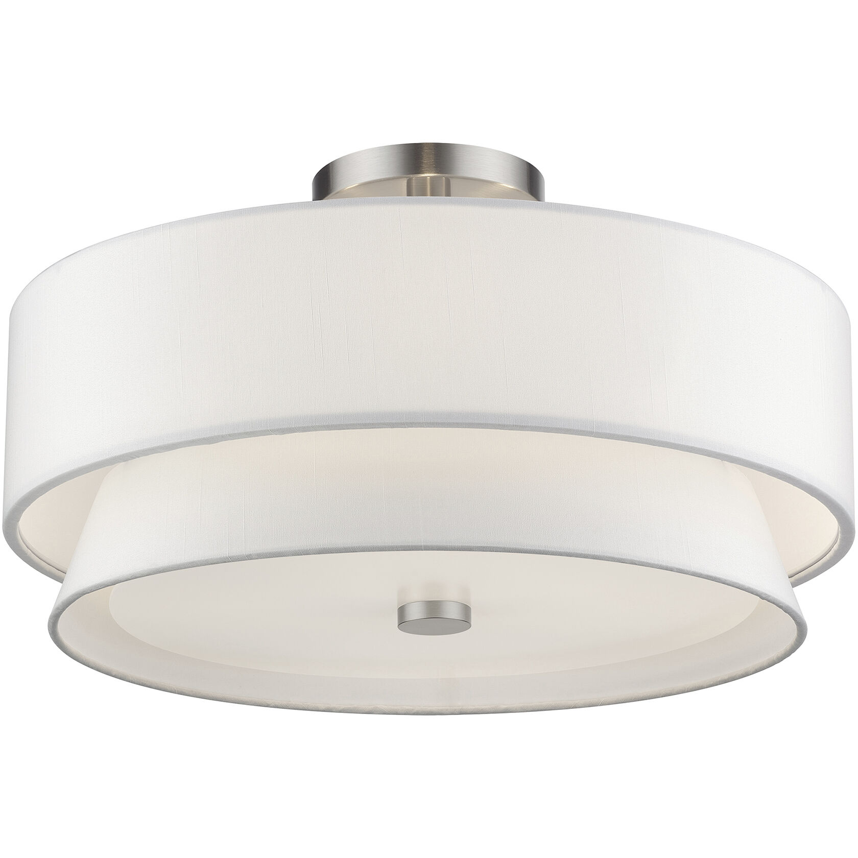 Fontana 4 Light 18 inch Brushed Nickel Semi-Flush Ceiling Light