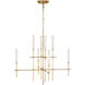 Ian K. Fowler Fay LED 32 inch Hand-Rubbed Antique Brass Chandelier Ceiling Light