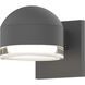 Reals LED 6 inch Textured Gray Indoor-Outdoor Sconce, Inside-Out