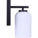 Bram 1 Light 6.25 inch Matte Black Vanity Fixture Wall Light