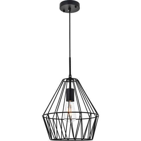 Candor 1 Light 11 inch Black Pendant Ceiling Light