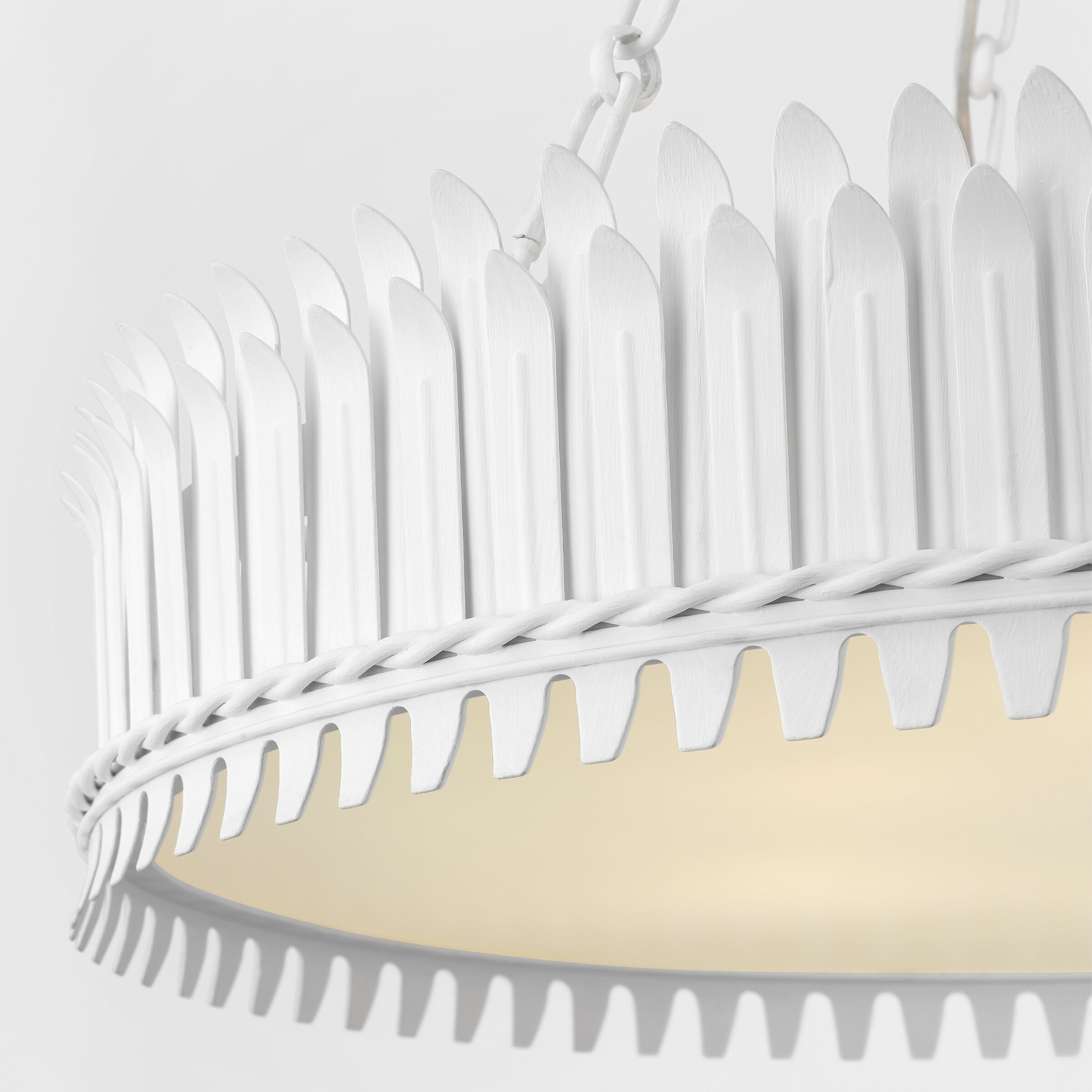 Suzanne Kasler Leslie LED 26.75 inch Plaster White Chandelier Ceiling Light