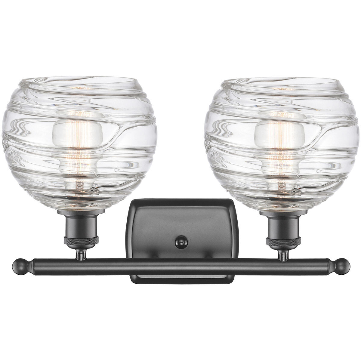 Ballston Deco Swirl 2 Light 16 inch Oil Rubbed Bronze Bath Vanity Light Wall Light, Ballston